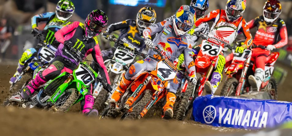 Monster Energy AMA Supercross Championship opening Round at Anaheim with Jorge Prado taking the hole-shot #70 Image: Racer X Illustrated