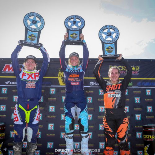 Avrie Berry 1st podium Women West MX Nationals Photo Credit: Direct Motocross