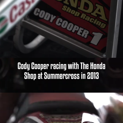 Cody Cooper racing with The Honda Shop at Summercross in 2013