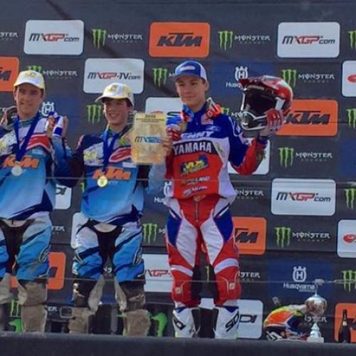 Josiah Natzke interview at 2015 NZ MX Nationals winning the overall - BT on the mic Film: MXLink