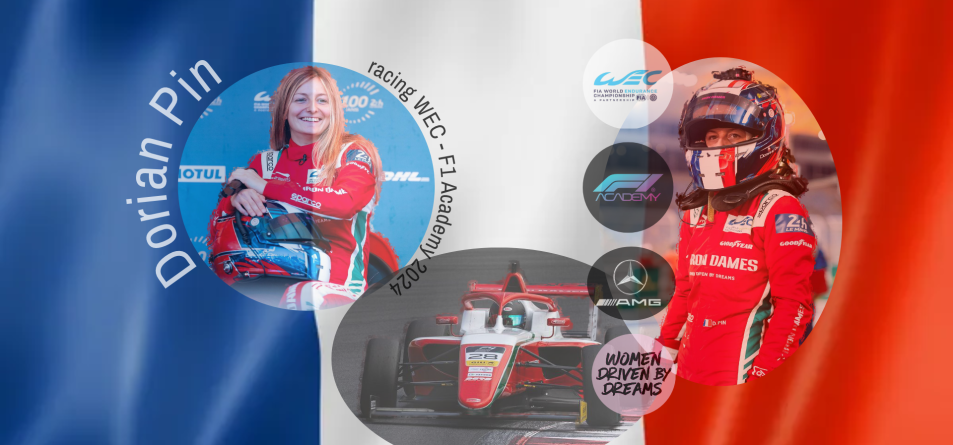 Dorian Pin racing WEC and F1 Academy full seasons for 2024 Image: Iron Dames Graphics: MXLink