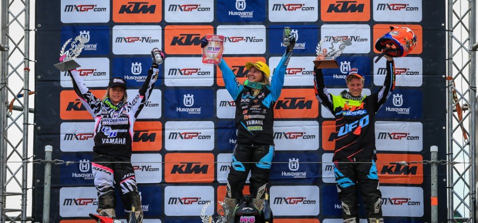 WMX 2018 Assen MXGP podium Kiara Fontanesi Red Plate