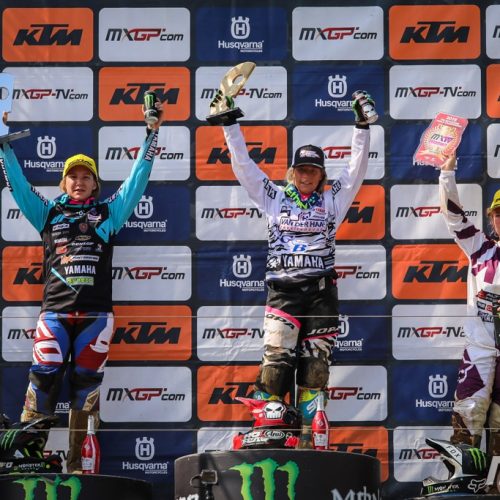 WMX podium Lombardia 2018 Photo Credit: MXGP