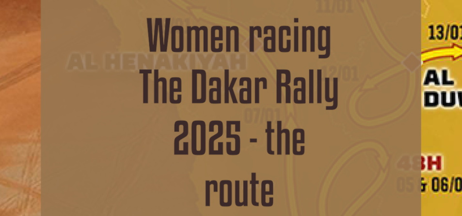 Women racing The Dakar Rally the route title